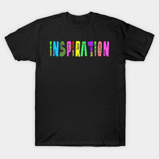 Cute Inspiration Motivational Text Illustrated Letters, Blue, Green, Pink for all people, who enjoy Creativity and are on the way to change their life. Are you Confident for Change? To inspire yourself and make an Impact. T-Shirt by Olloway